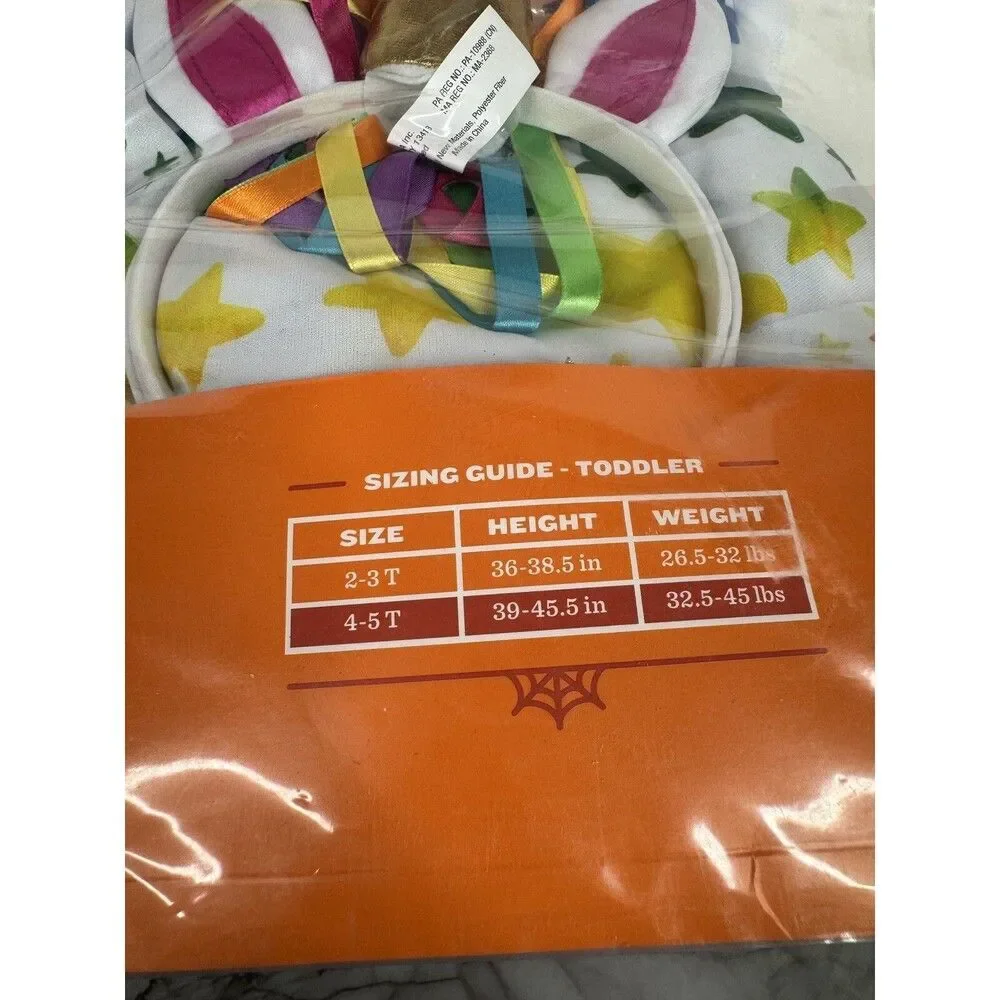 Toddler Rainbow Stars Unicorn Halloween Costume #01